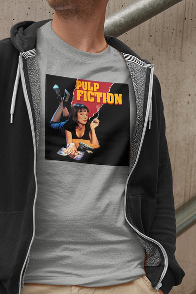 Koszulka z naszywką Pulp Fiction Poster