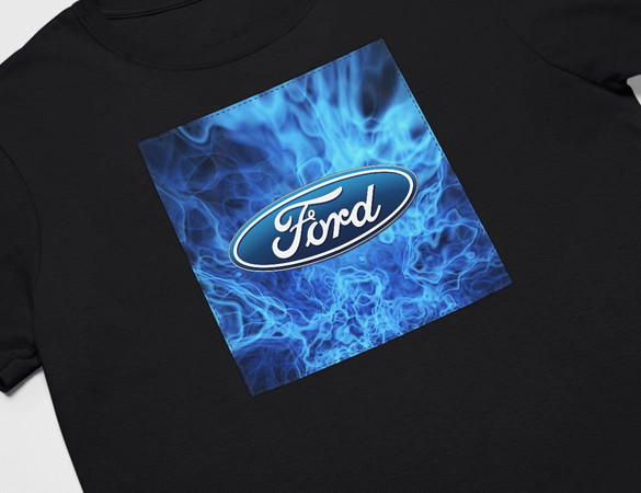 Koszulka z naszywką Ford logo blue