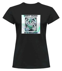 Bluzka damska z naszywką Don't panic