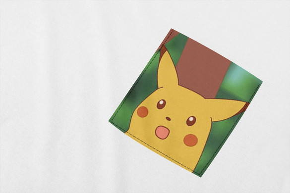 Koszulka z kieszonką PIKACHU MEM