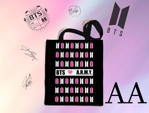 Torba na ramię BTS k-pop FULLPRINT z Polski WZORY