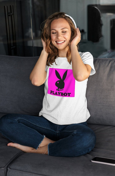 Bluzka damska z naszywką PLAYBOY logo
