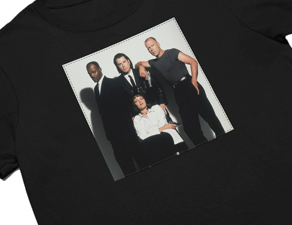 Koszulka z naszywką Pulp Fiction Squad 02