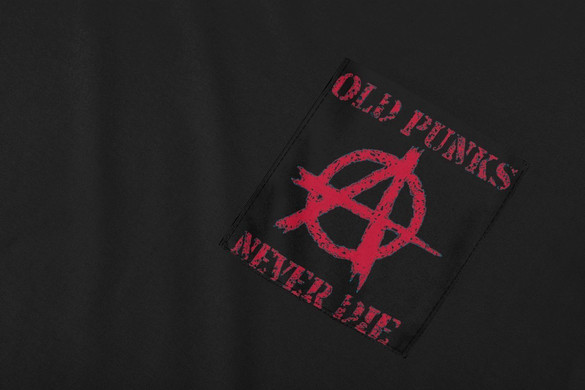 Koszulka z kieszonką Old punks never die