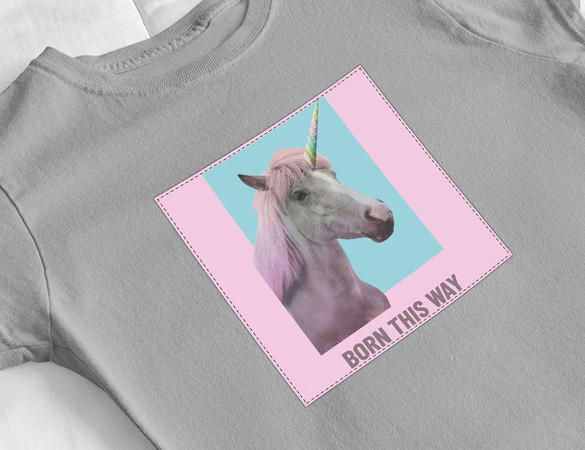 Bluzka damska z naszywką Born this way