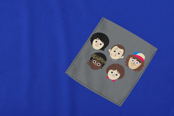 Koszulka z kieszonką STRANGER THINGS