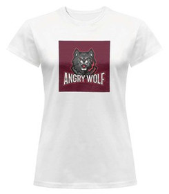 Bluzka damska z naszywką Angry Wolf