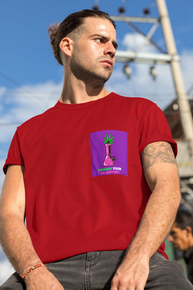 Koszulka z kieszonką CANNABE YOUR VALENTINE