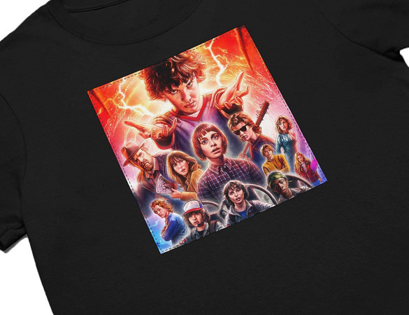 Koszulka z naszywką Stranger Things squad 2