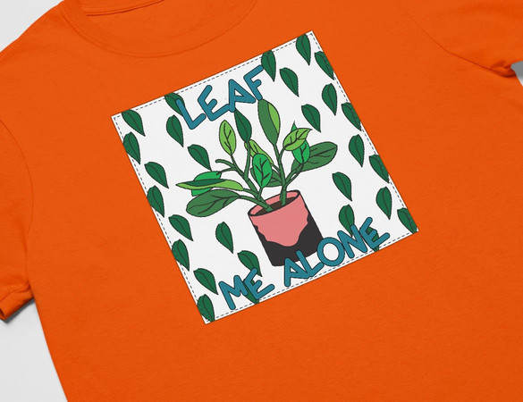 Koszulka z naszywką Leaf me alone