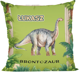Poduszka Dinozaury Brontozaur z imieniem na zamówienie