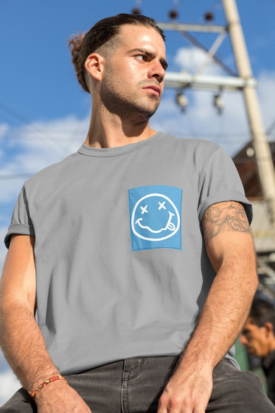 Koszulka z kieszonką  Smile  Blue