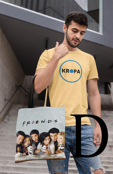 Torba na ramię FRIENDS PRZYJACIELE DUŻO WZORÓW