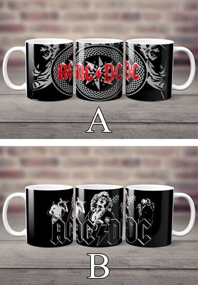 Zestaw AC/DC poduszka+kubek+GRATIS  WZORY