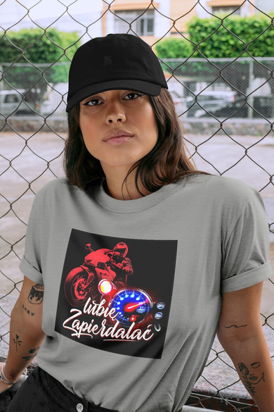 Koszulka z naszywką Lubię zapierd..lać 01