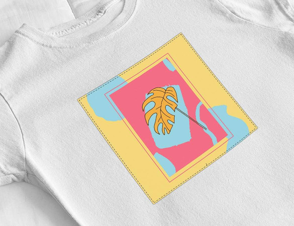 Bluzka damska z naszywką Monstera