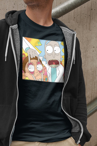 Koszulka z naszywką Rick and Morty 04
