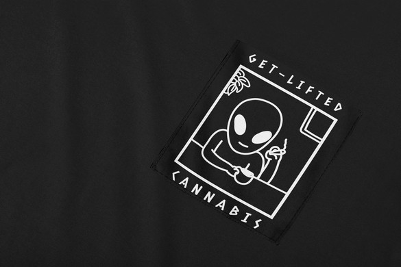Koszulka z kieszonką GET-LIFTED CANNABIS