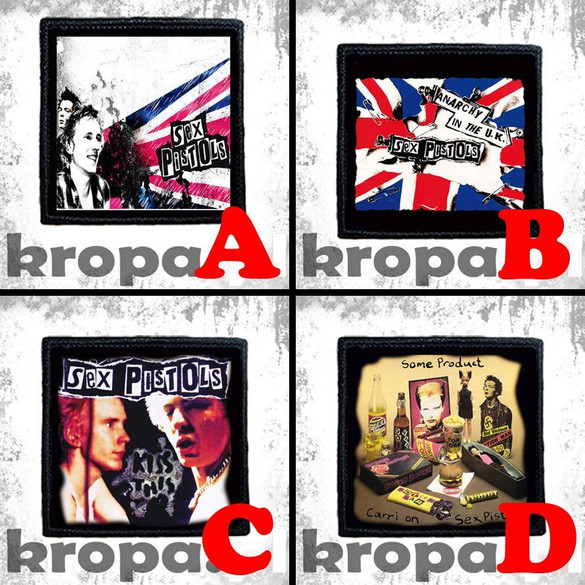 Naszywka SEX PISTOLS 8 X 8 cm Dużo Wzorów!