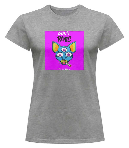 Bluzka damska z naszywką Don't panic is organic