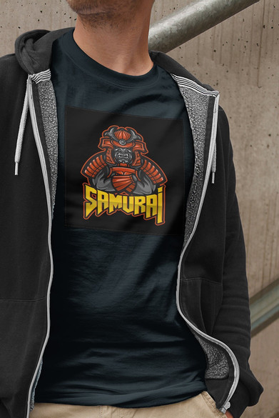 Koszulka z naszywką SAMURAJ