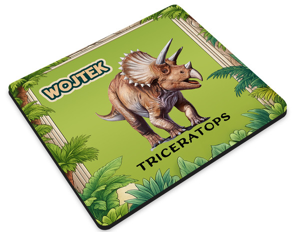 Podkładka Dinozaury Triceratops + imię dziecka 36x29cm