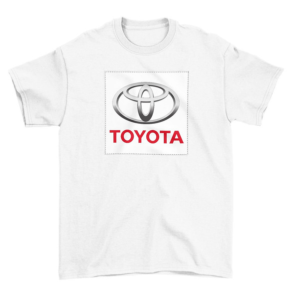 Koszulka z naszywką Toyota logo white