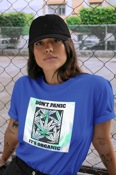 Koszulka z naszywką  Don't panic