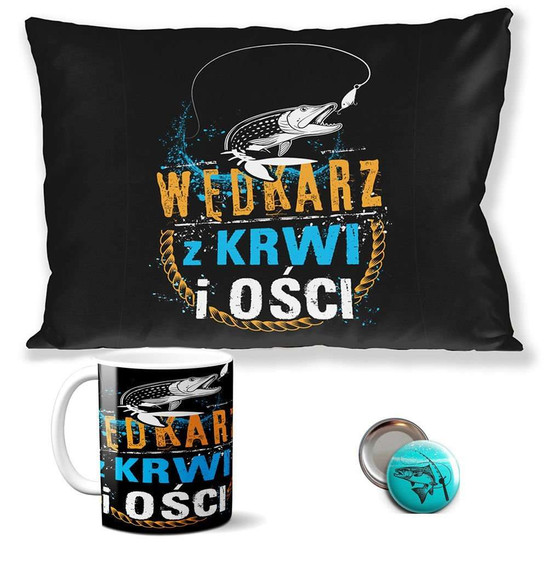 Zestaw DLA WĘDKARZA poduszka+kubek +GRATIS!