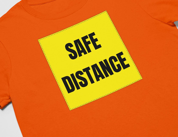 Koszulka z naszywką SAFE ..... Covid-19