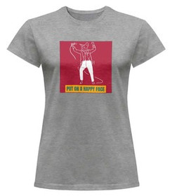 Bluzka damska z naszywką Put on a happy face