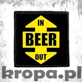 Naszywka BEER IN OUT