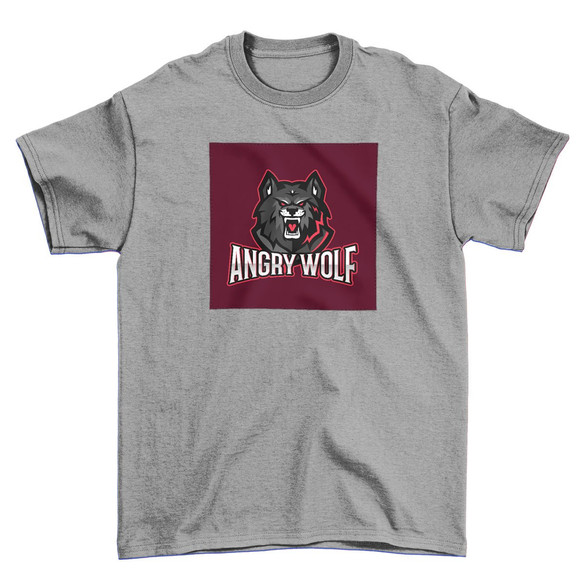 Koszulka z naszywką Angry Wolf