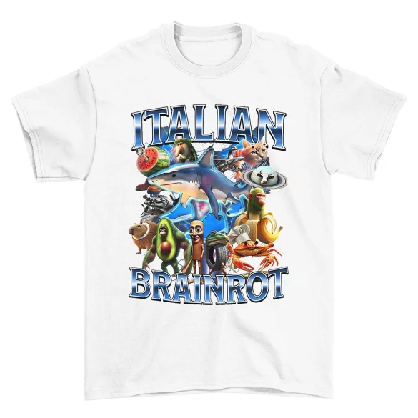 Koszulka Italian Brainrot Ekipa większa Stworków włoskich brainrotów