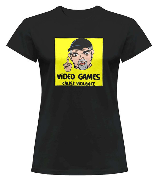 Bluzka damska z naszywką Video games...