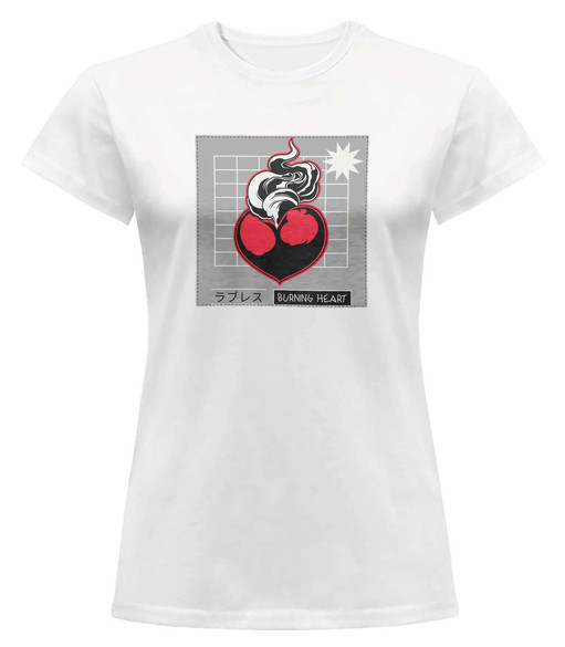 Bluzka damska z naszywką Burning heart