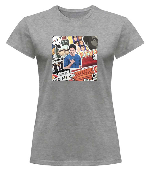 Bluzka damska z naszywką Friends collage