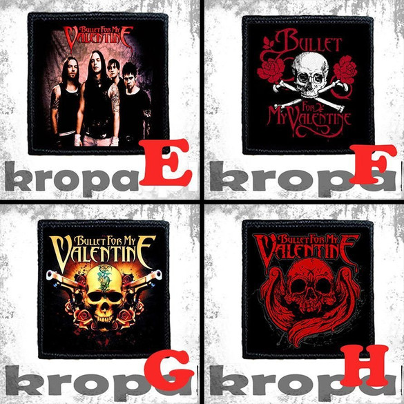 Naszywka BULLET FOR MY VALENTINE  8x8 cm