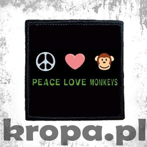 Naszywka  PEACE, LOVE, MONKEYS 02