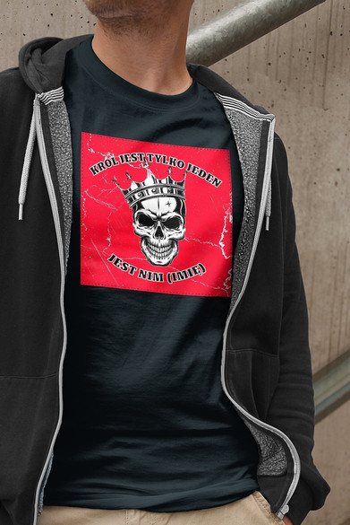 Koszulka z naszywką na Walentynki TWÓJ NAPIS