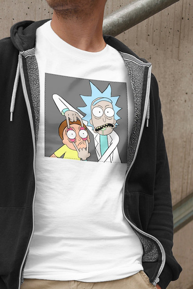 Koszulka z naszywką Rick and Morty 01