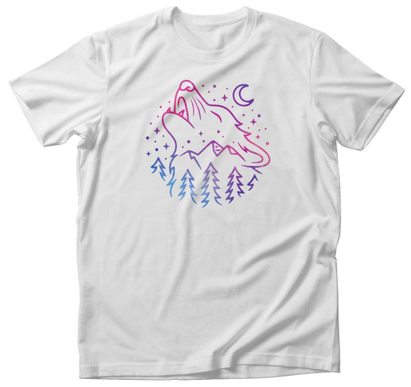 Koszulka WILK KSIĘŻYC WOLF MOON MINIMALISTYCZNY