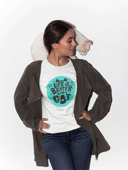 Koszulka LIFE IS BETTER WITH A CAT