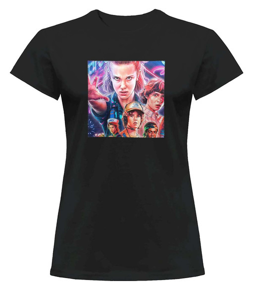 Bluzka damska z naszywką Stranger Things squad 1