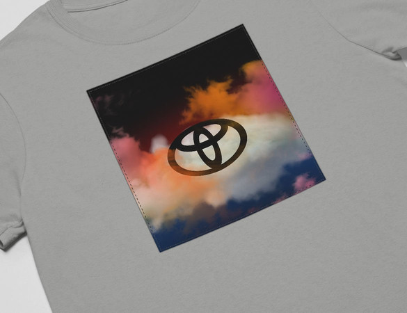 Koszulka z naszywką Toyota logo colourful