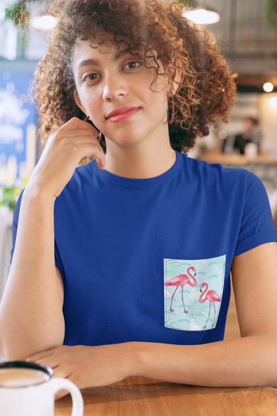 Koszulka z kieszonką FLAMINGI
