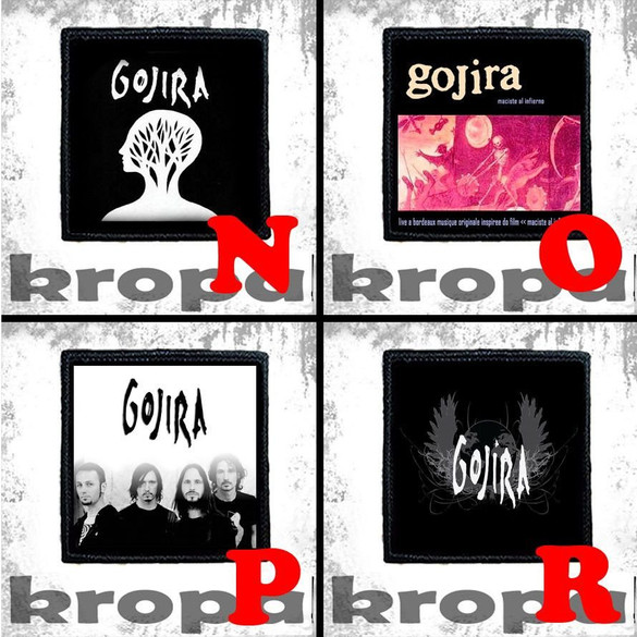 Naszywka GOJIRA 10 x 10 cm Dużo Wzorów!