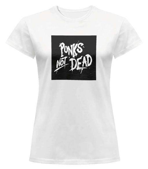 Bluzka damska z naszywką Punk's Not Dead