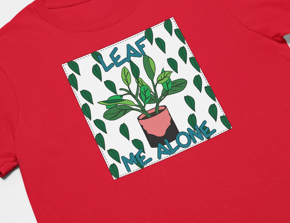 Koszulka z naszywką Leaf me alone