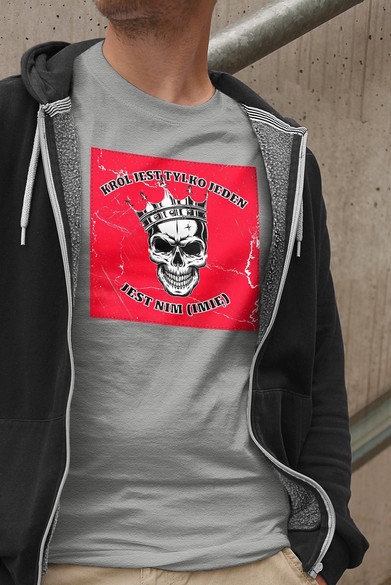 Koszulka z naszywką na Walentynki TWÓJ NAPIS